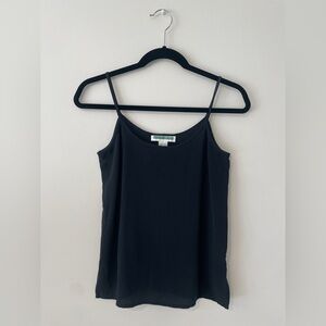 Vintage Boston Proper 100% Silk Black Cami XS Minimalist Capsule Layering Top